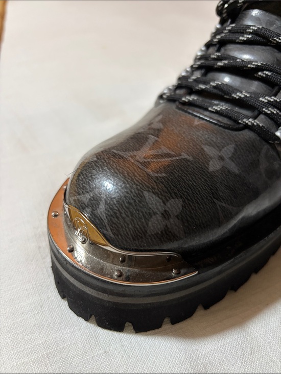 Louis Vuitton Black Monogram Alpine Lace-Up Boots main image 9